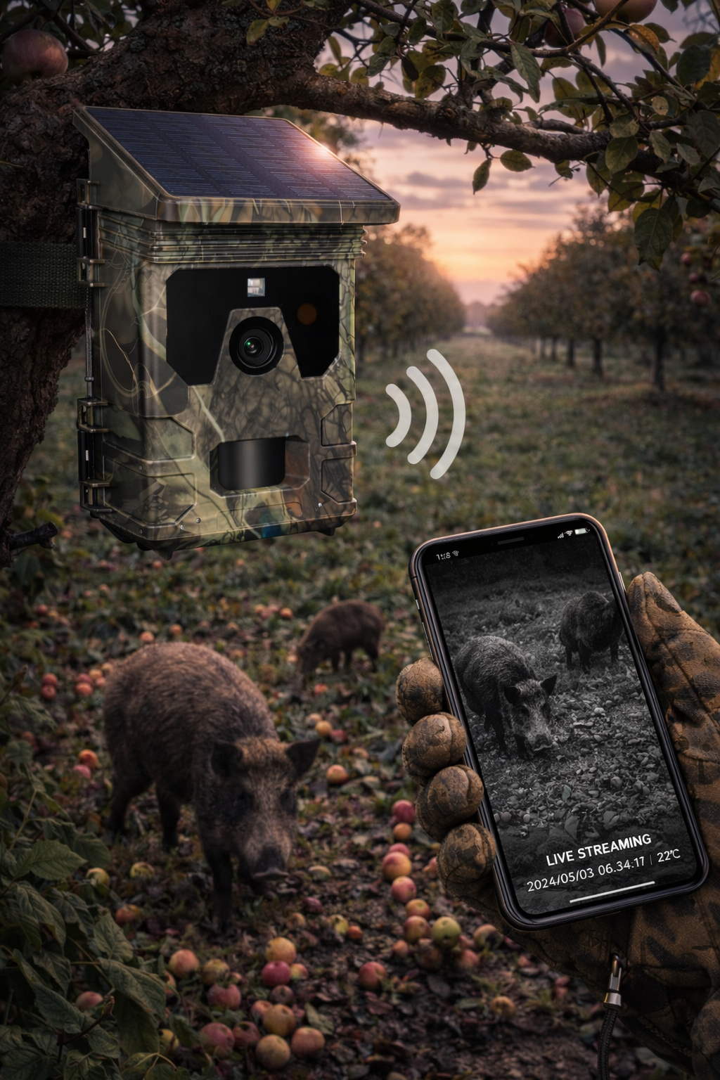 Caméra de chasse solaire